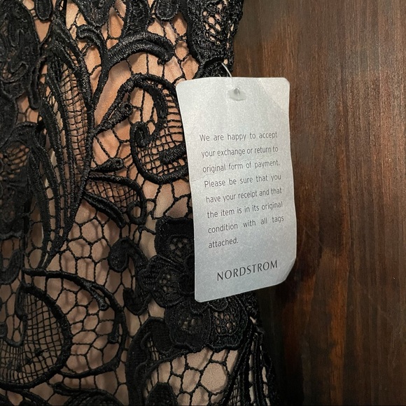 DRESS THE POPULATION Anna Crochet Lace Sheath Dress NWT - Picture 6 of 11